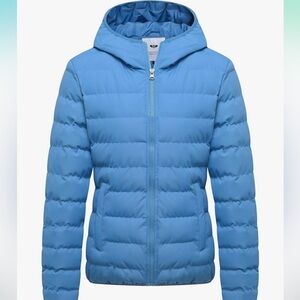 GGleaf Women's Hooded Packable Ultra Light Coat Warm Short Puffer 2X
